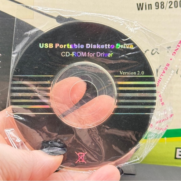 💾 Vintage Bytecc Slim USB External Floppy Disk Drive w/ Box & CD – Untested - Picture 8 of 8